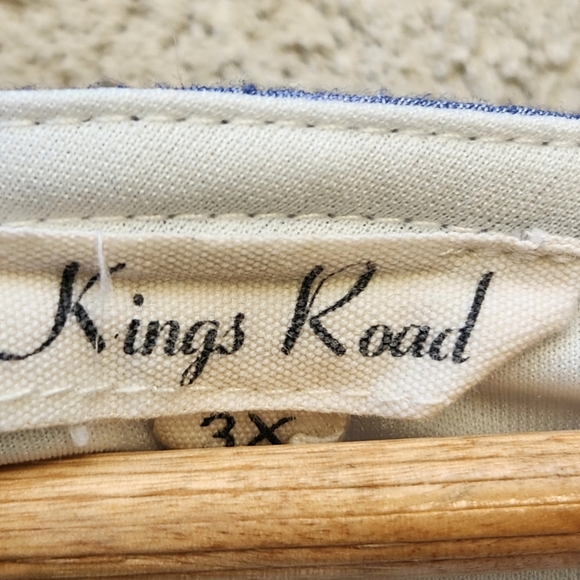 KINGS ROAD Women's Dress Size 3X Blue Lined Tiered Vintage Cottagecore Comfort - Picture 4 of 14